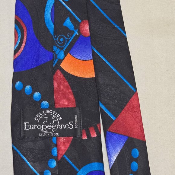 Vintage Collection Europeennes Tie – Made in Italy – 100% Silk - Picture 3 of 4